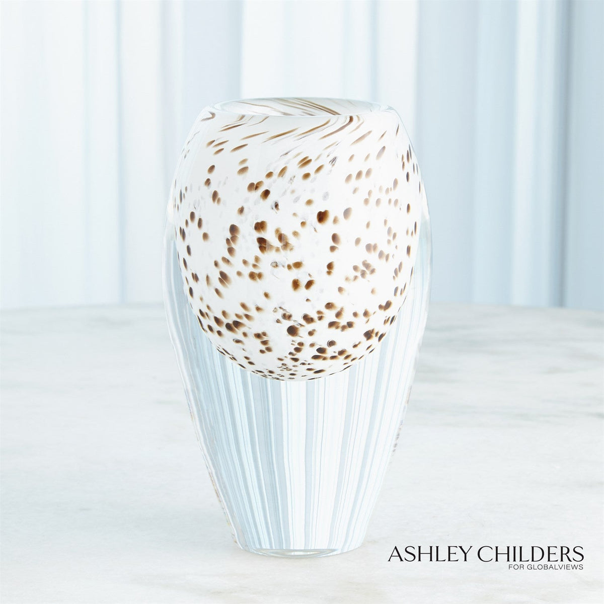 Global Views Brown Spots Livingston Vase
