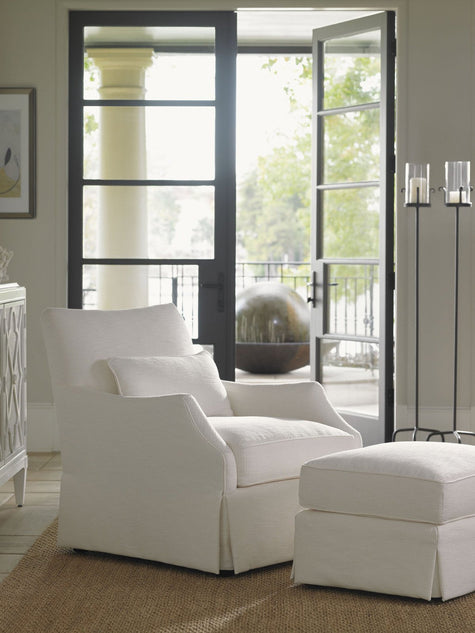 Tommy Bahama Home Ivory Key Crystal Caves Ottoman