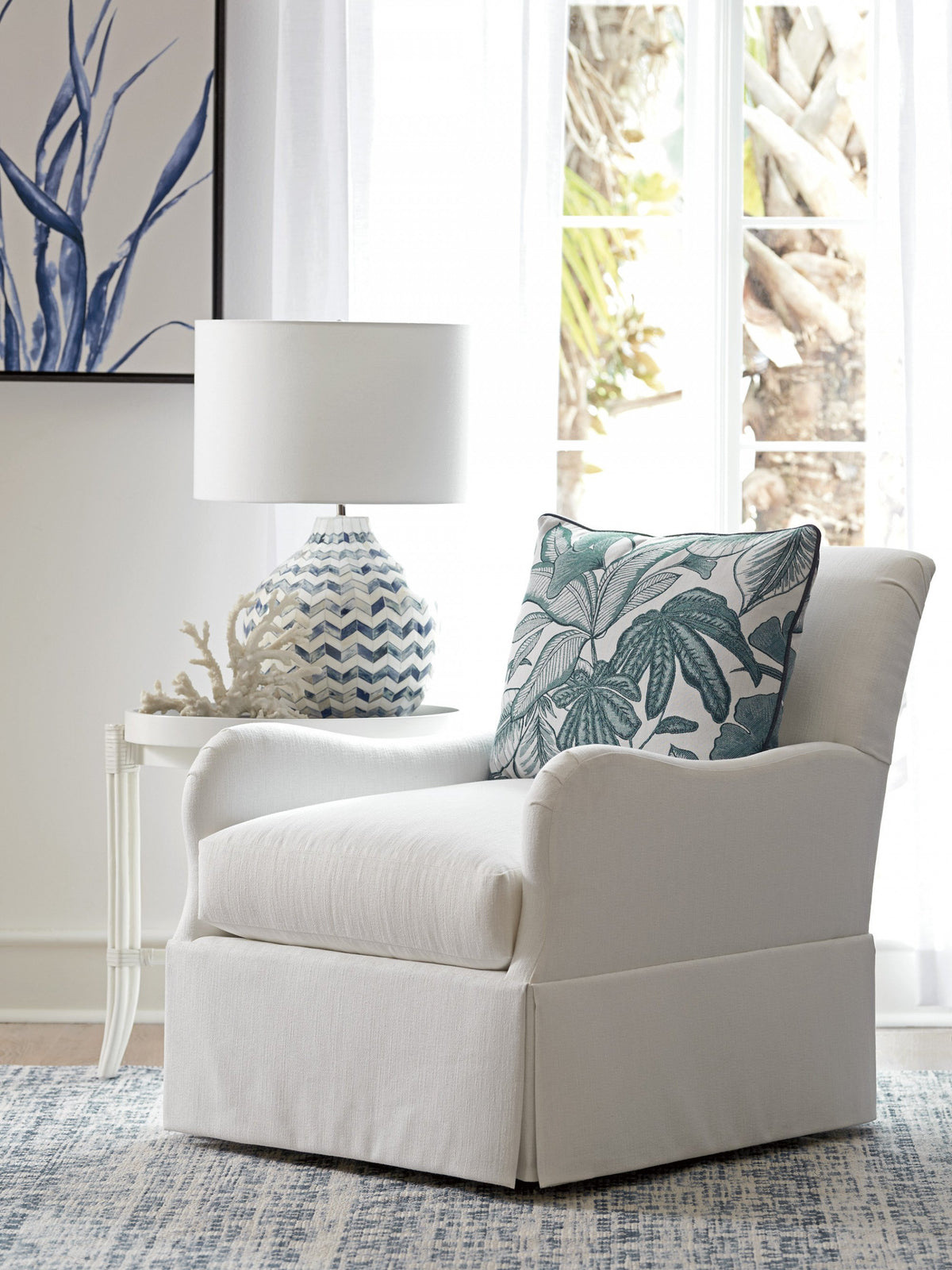 Tommy Bahama Home Ocean Breeze Palm Frond Chair (Without Swivel)
