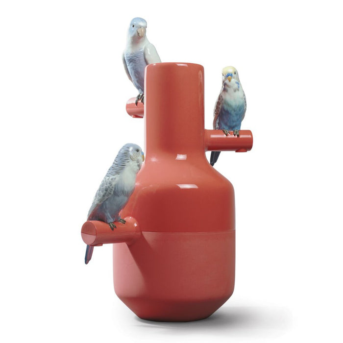 Lladro Parrot Parade Vase