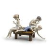 Lladro Paper Boats Children Figurine