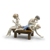 Lladro Paper Boats Children Figurine