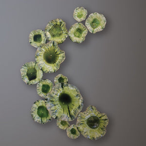 Global Views Green Free Formed Lily Plate