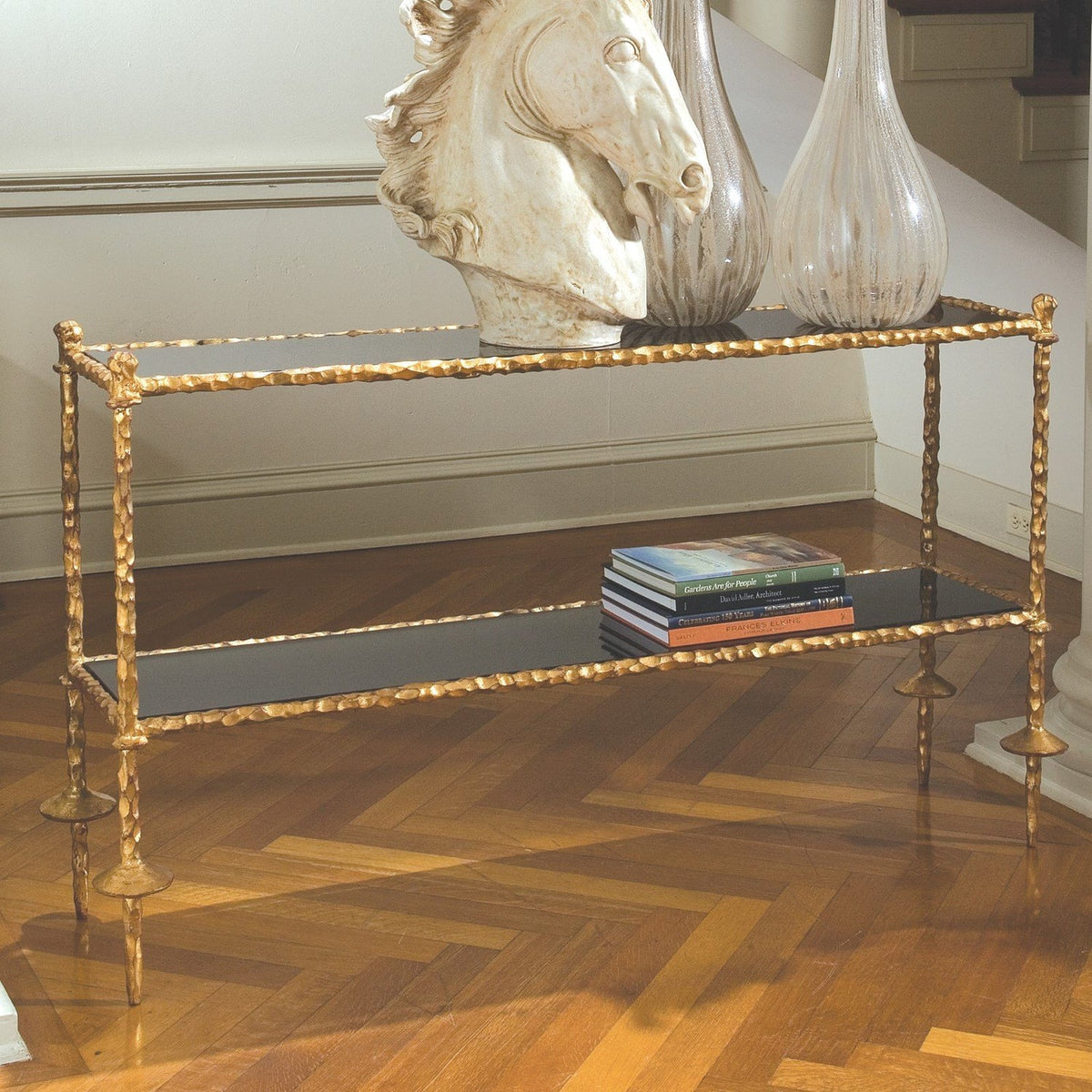 Global Views Gold Chiseled Console