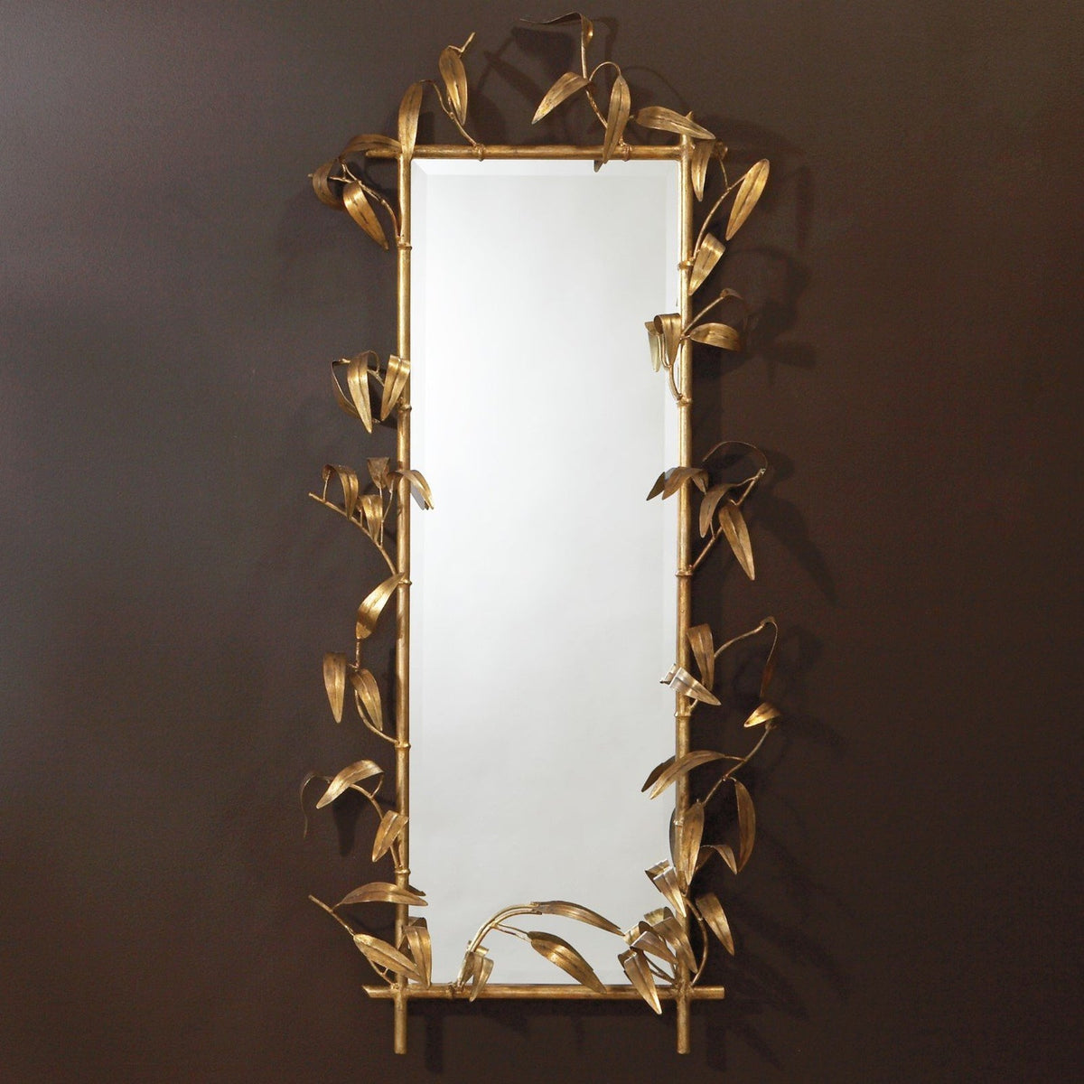 Global Views Antique Gold Bamboo Mirror