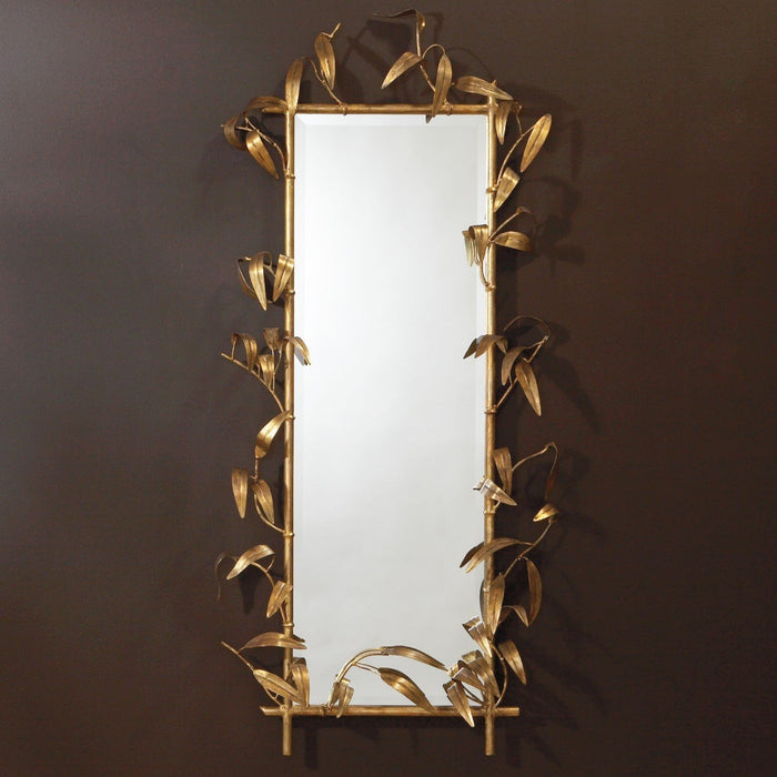 Global Views Bamboo Mirror Antique Gold
