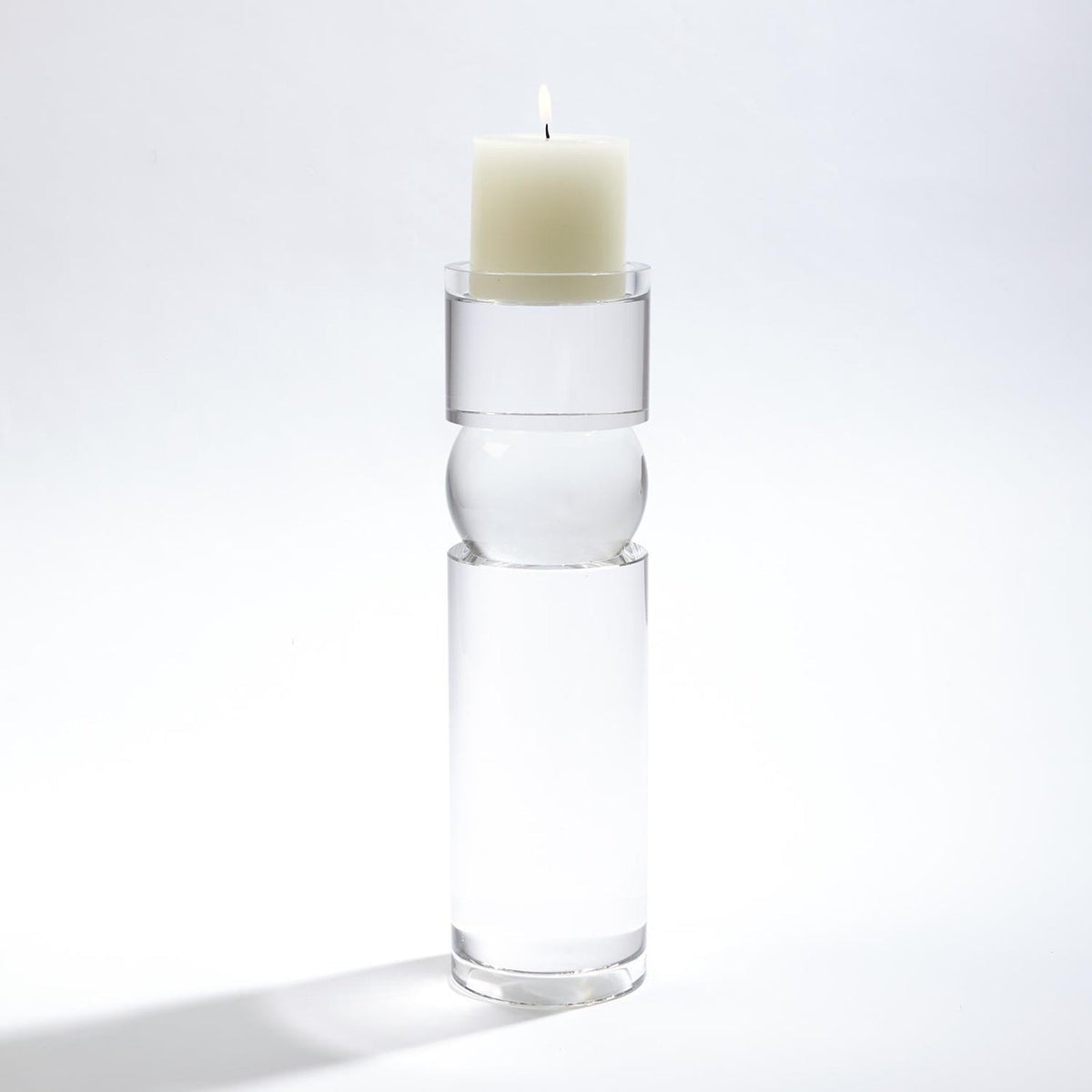Global Views Bipolar Crystal Candle Holder