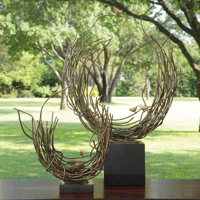 Global Views Birds Nest Verdi Sculpture