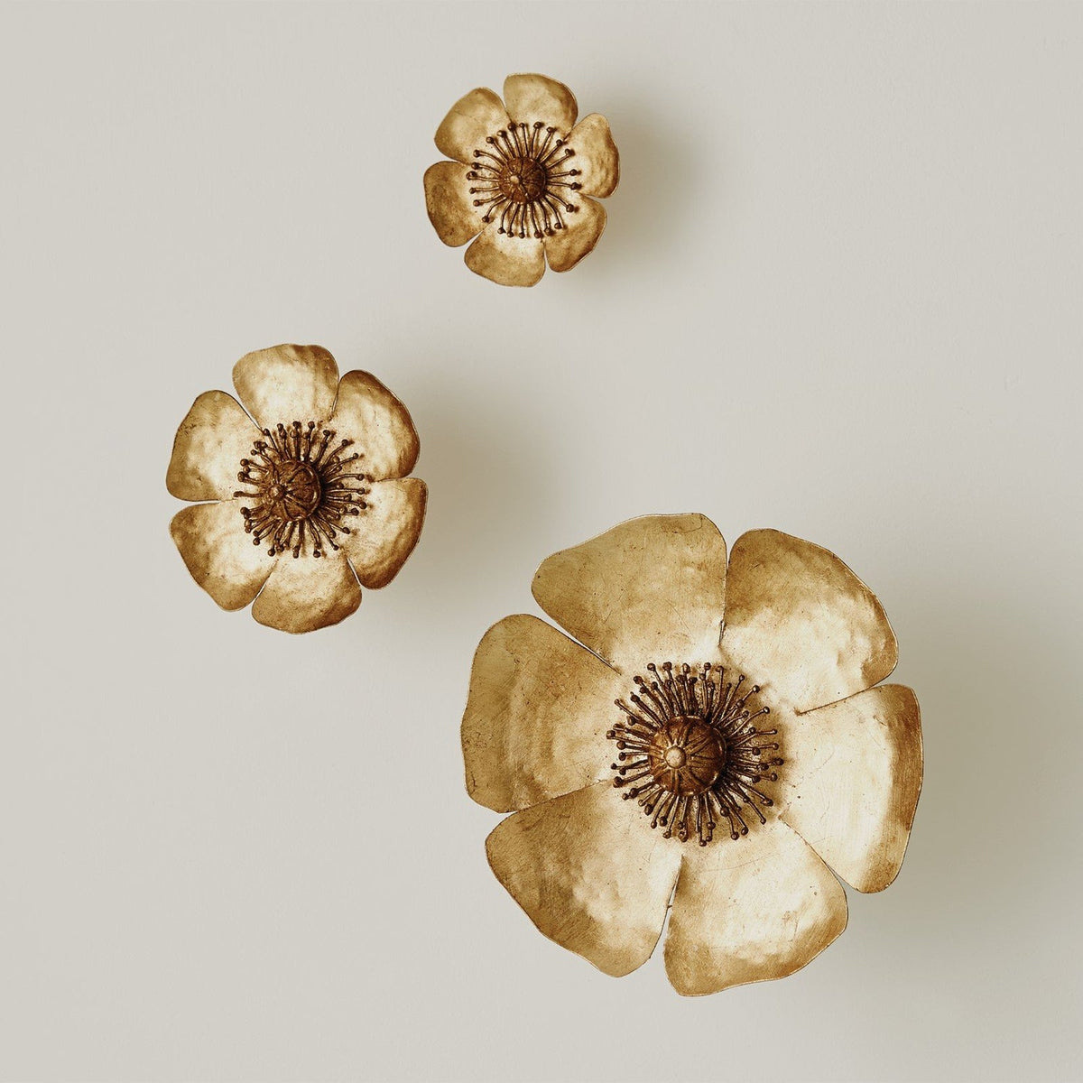 Global Views Golden Poppies Set of 3