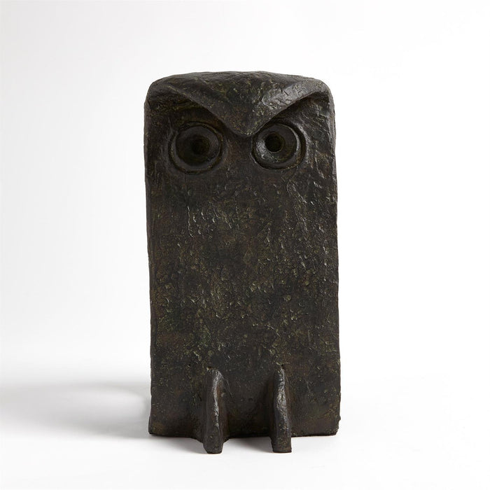 Global Views Bent Owl-Bronze Verdi