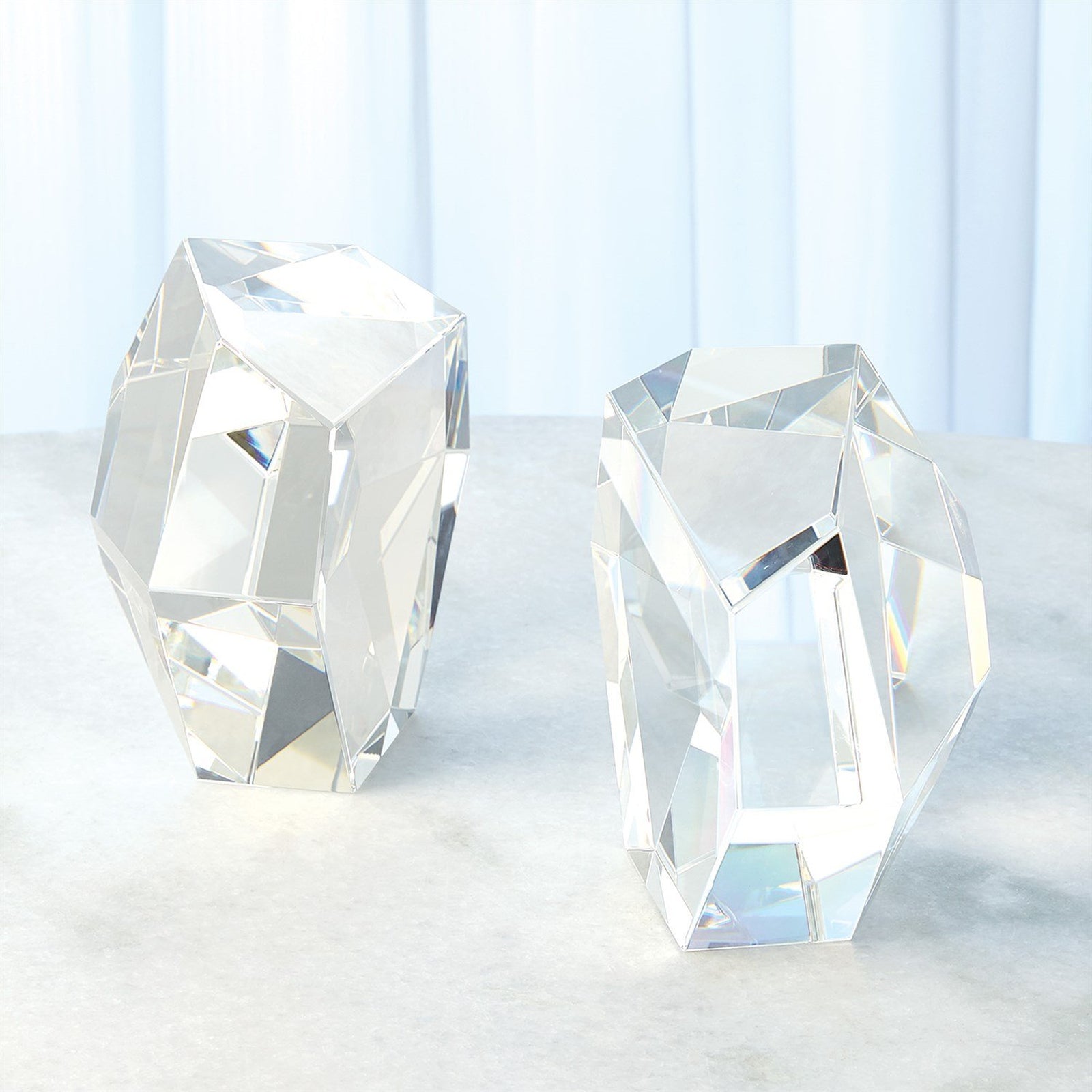 Global Views S/2 Crystal Bookends