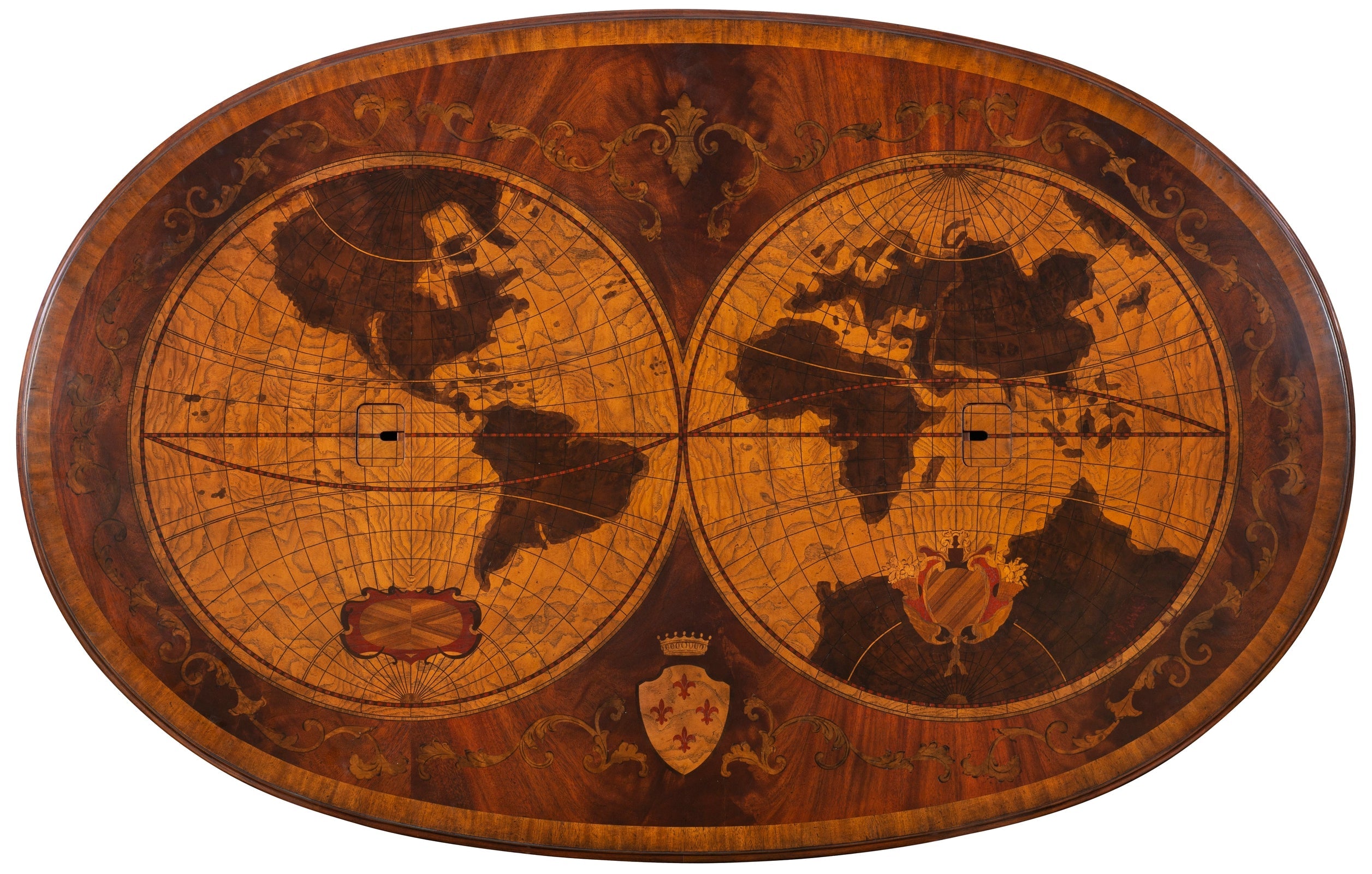 Maitland Smith Map Partner's Oval Desk