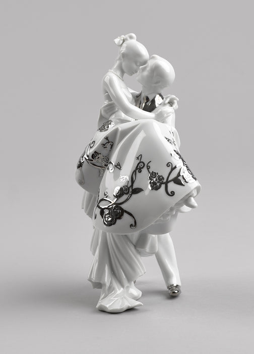 Lladro The Happiest Day Couple Figurine Silver luster