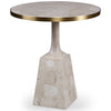 Maitland Smith Stone Pedestal Occasional Table