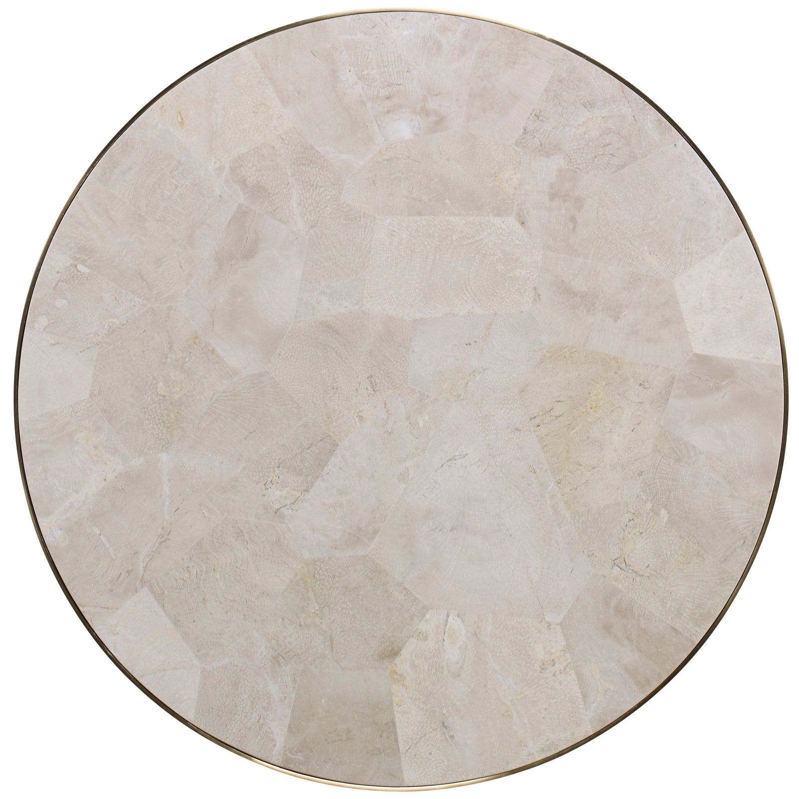 Maitland Smith Stone Pedestal Occasional Table