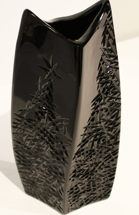 Maitland Smith Black Crystal Vase