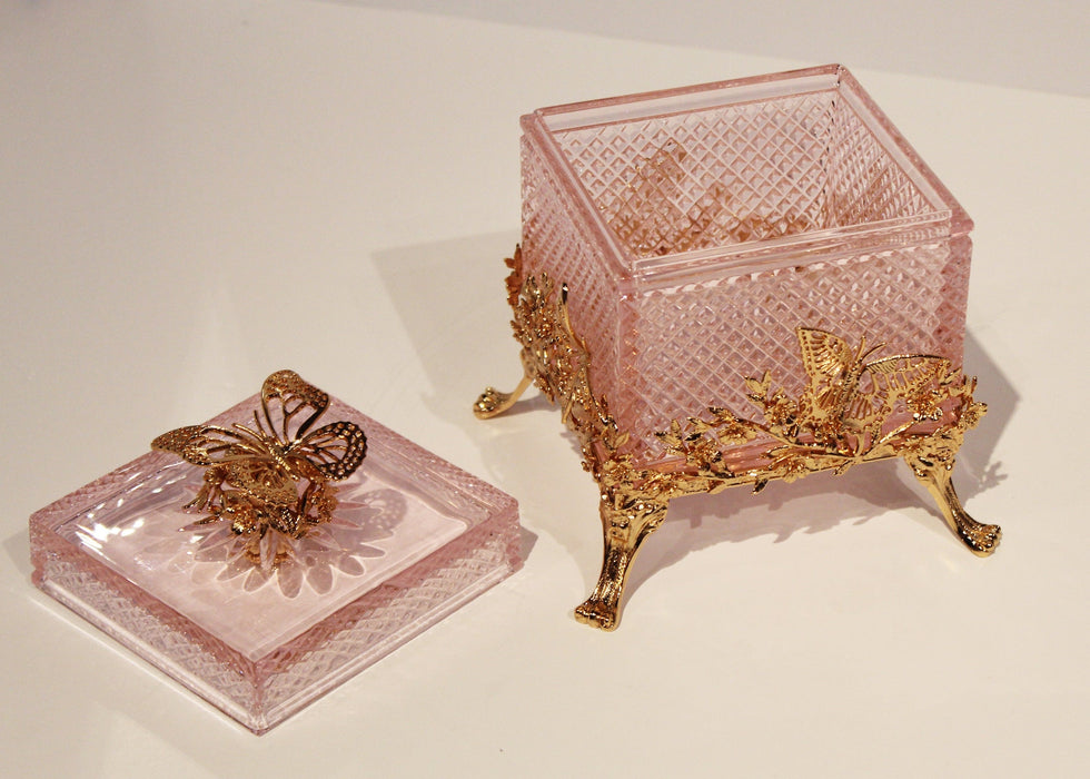 Maitland Smith Pink Crystal Box