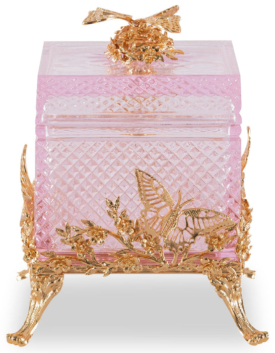 Maitland Smith Pink Crystal Box