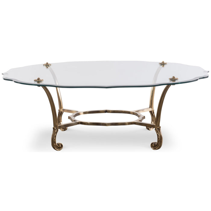 Maitland Smith Round Brass Cocktail Table