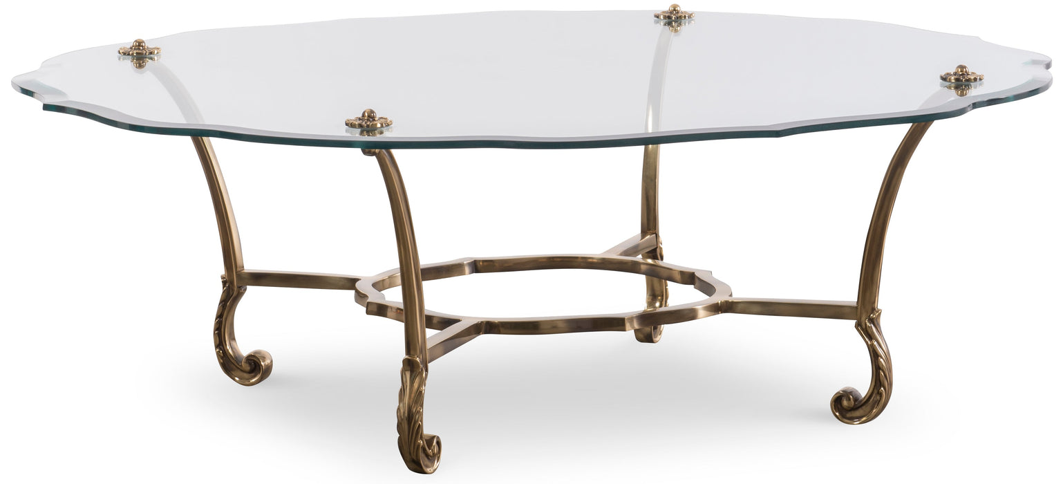 Maitland Smith Round Brass Cocktail Table