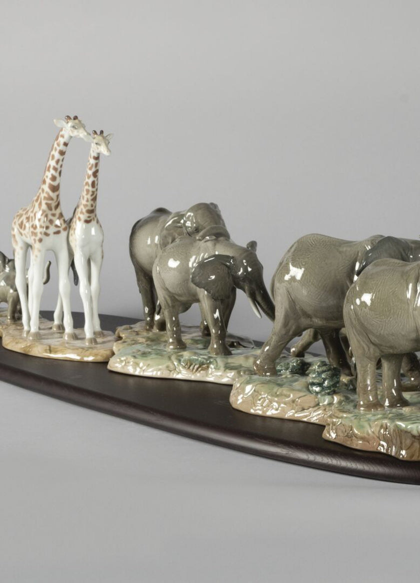 Lladro African Savannah Wild Animals Sculpture