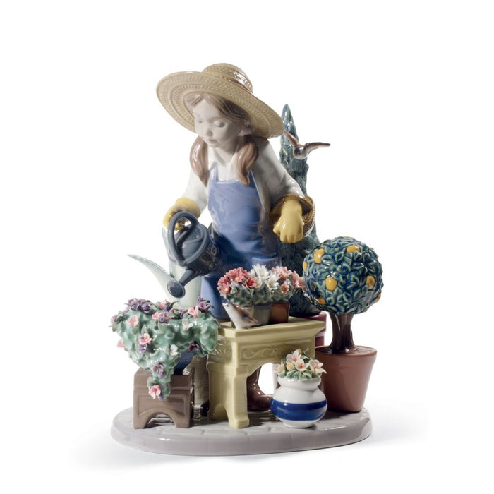 Lladro In My Garden Girl Figurine