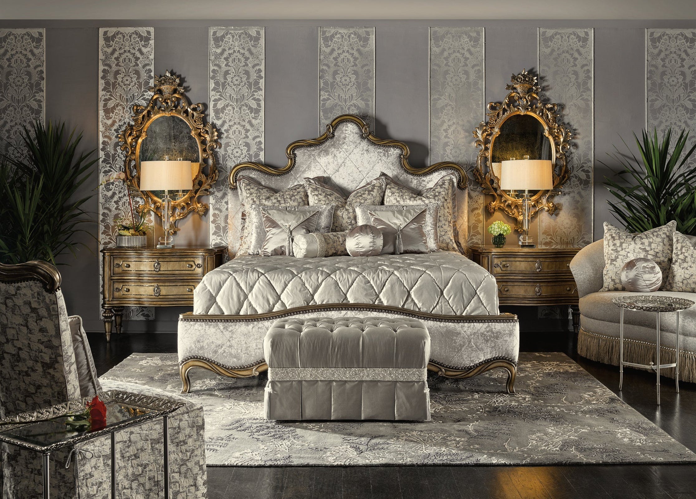 Maitland Smith Grand Traditions Panel Bed - King (GRT11) DSC