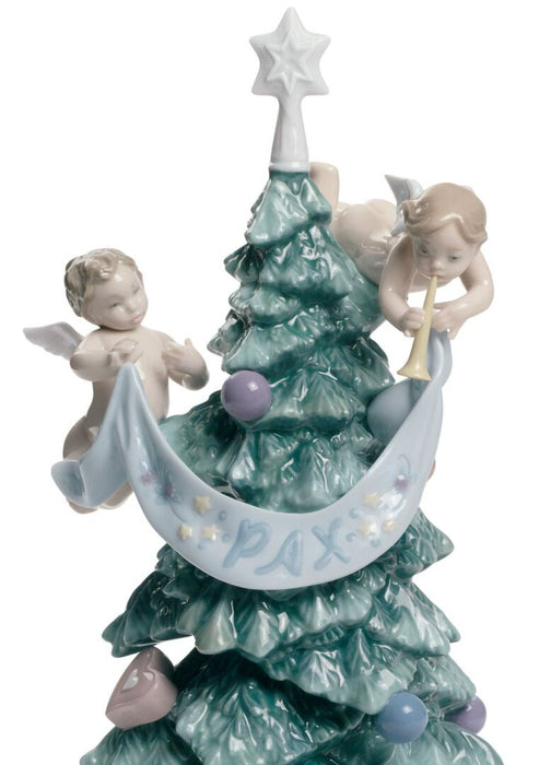 Lladro Evergreen of Peace Tree Figurine