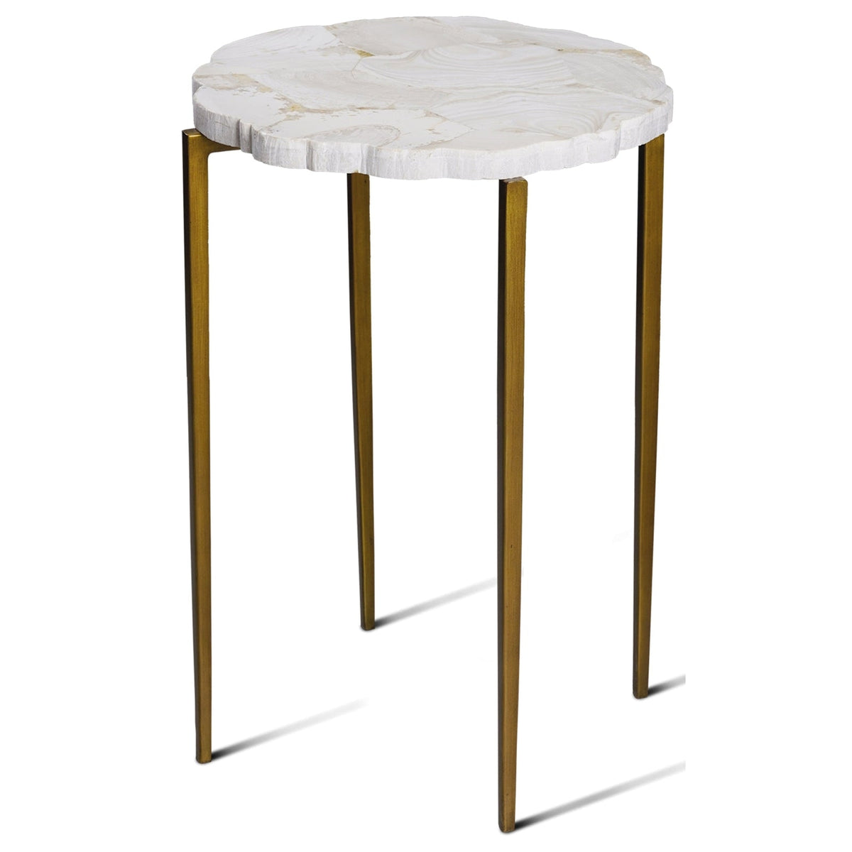 Maitland Smith Fossil Top Accent Table (Sh07-123118)