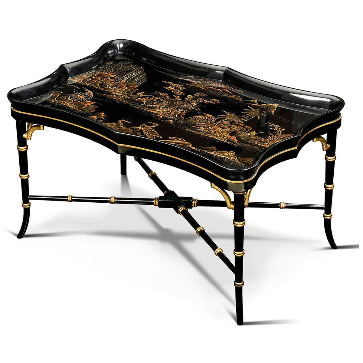 Maitland Smith Chinoiserie Cocktail Table (SH02-060219)