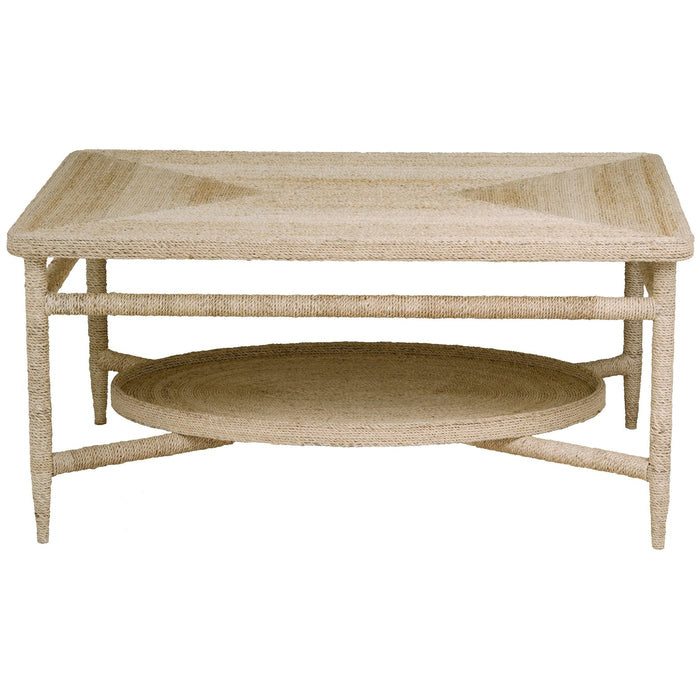 Maitland Smith Galleried Abaca Cocktail Table (SH02-061819)