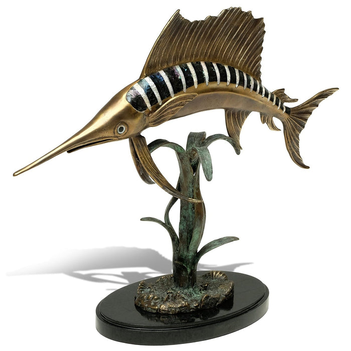 Maitland Smith Mighty Sailfish Sculpture (SH41-082616)