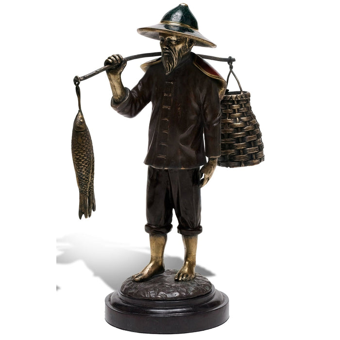 Maitland Smith Chinese Fisherman Sculpture (SH41-090216)