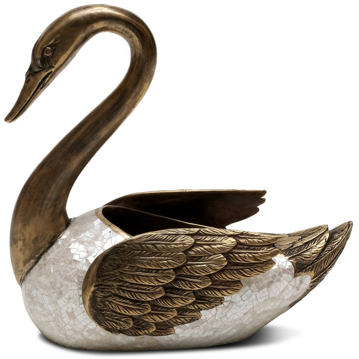 Maitland Smith Mother of Pearl Swan (SH41-090316)