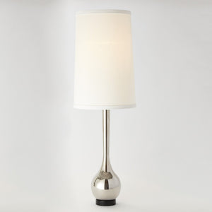 Global Views Bulb Vase Table Lamp-Nickel