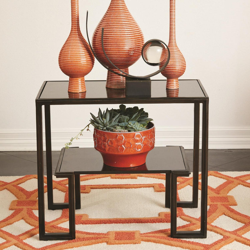 Global Views Bronze One Up Accent Table