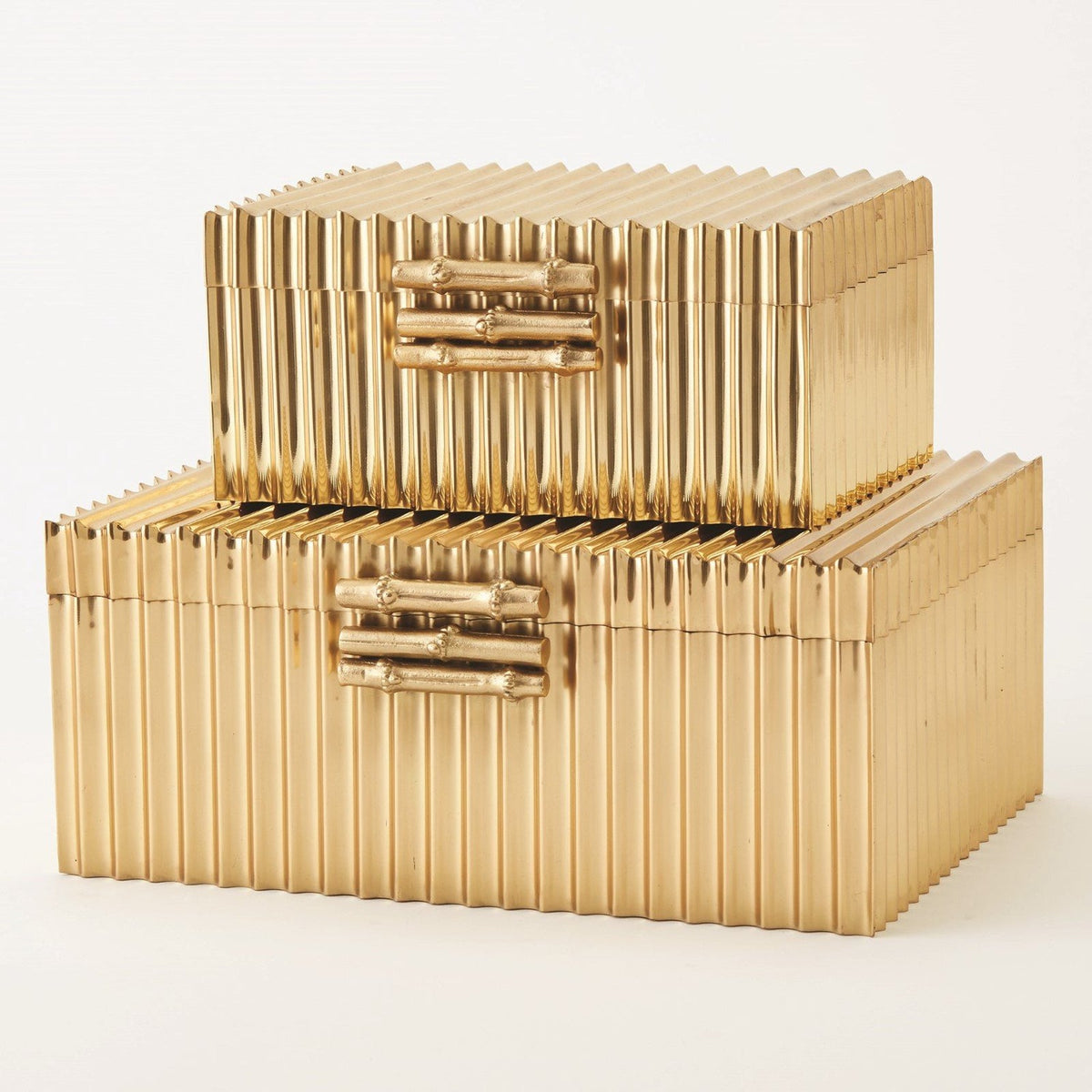 Global Views Corrugated Bamboo Box