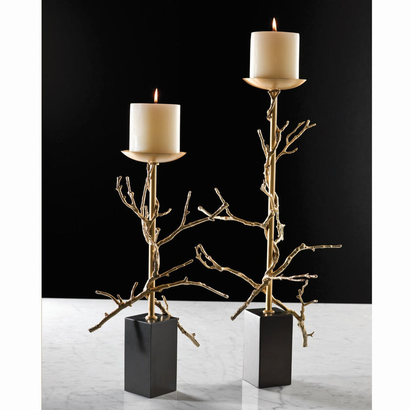 Global Views Brass Twig Candle Holder