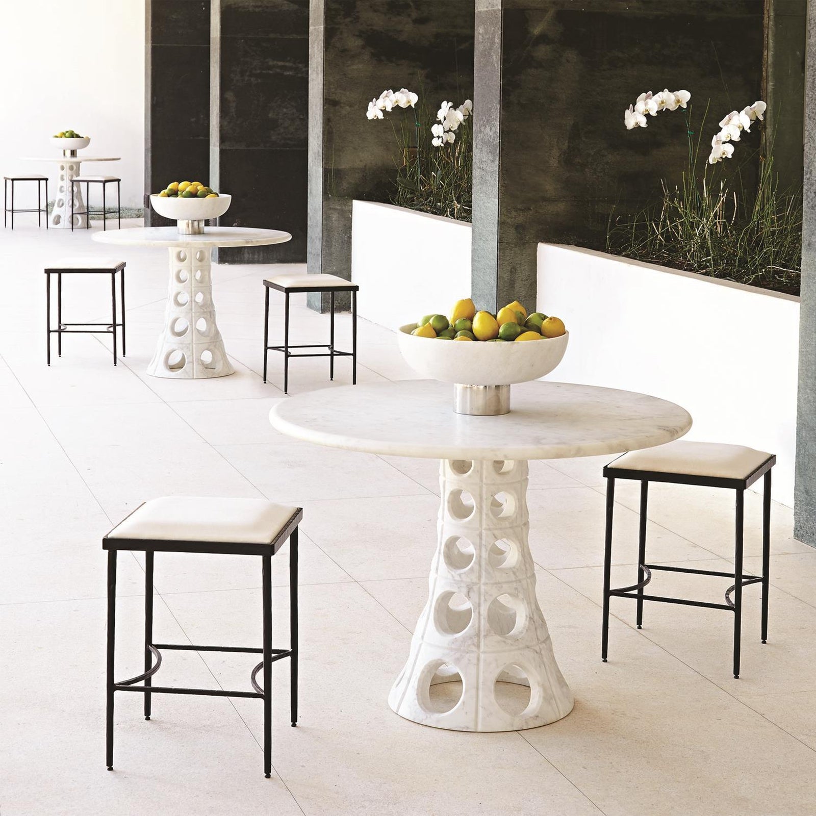 Global Views Hammered Counter Stool