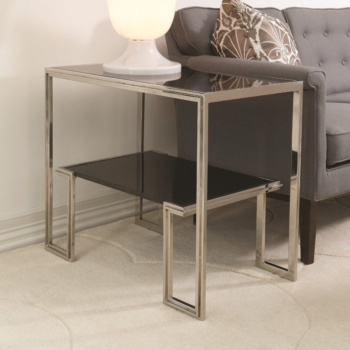 Global Views Bronze One Up Accent Table