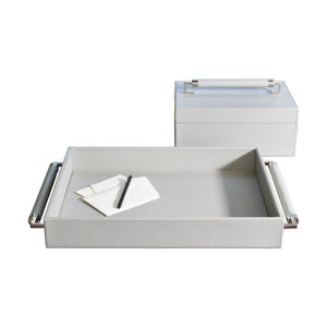 Global Views Blue Wash Double Handle Serving Tray