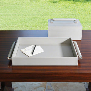 Global Views Blue Wash Double Handle Serving Tray