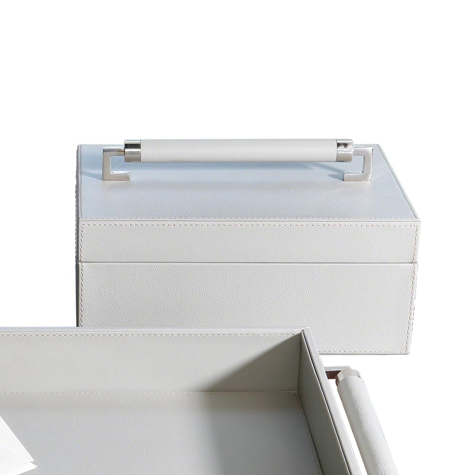 Global Views Wrapped Leather Handle Box