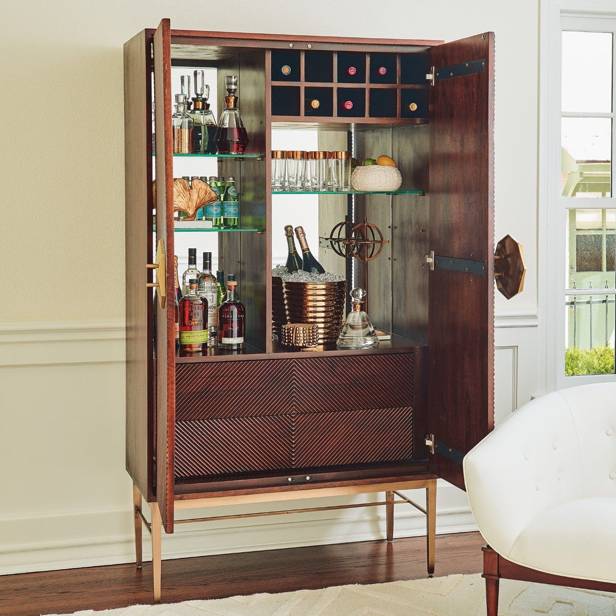 Global Views Galapagos Bar Cabinet