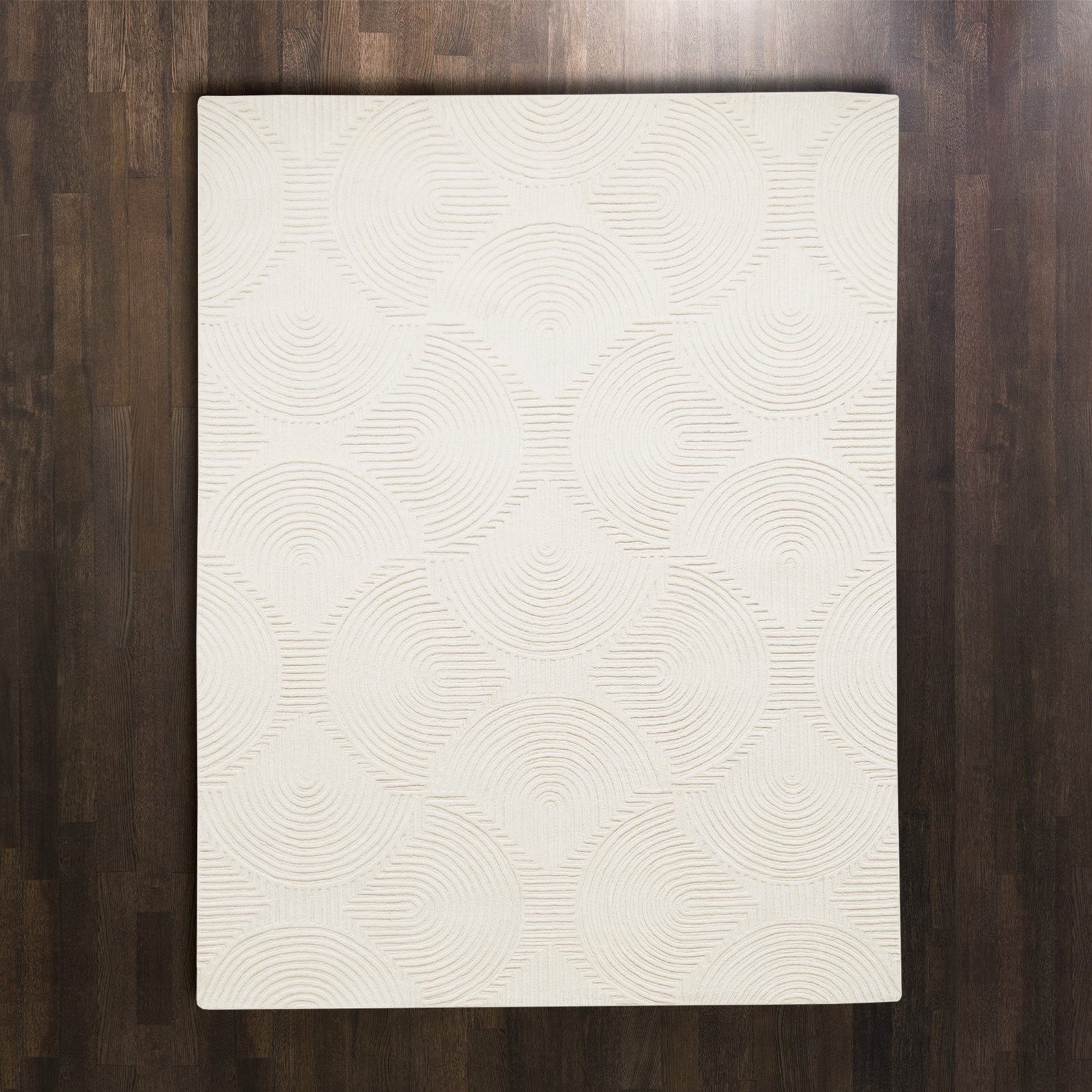Global Views Arches Rug-Ivory/Ivory