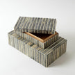 Global Views Bone Box-Grey/Ivory