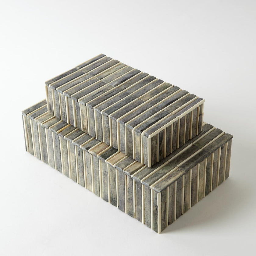 Global Views Grey Ivory Bone Box