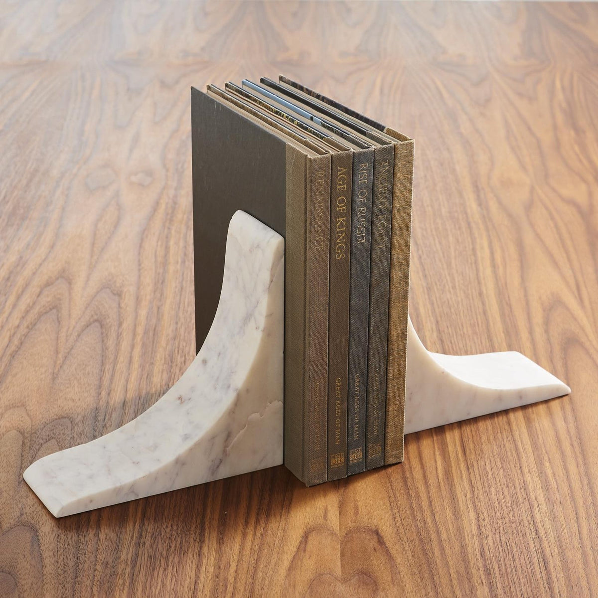 Global Views White Sleek Bookends