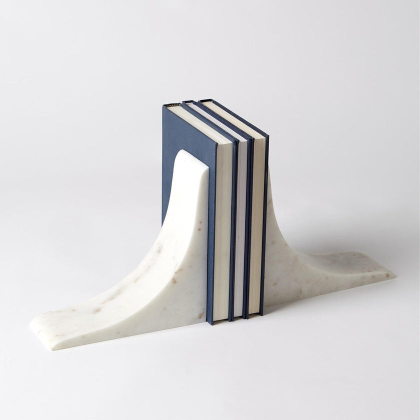 Global Views White Sleek Bookends