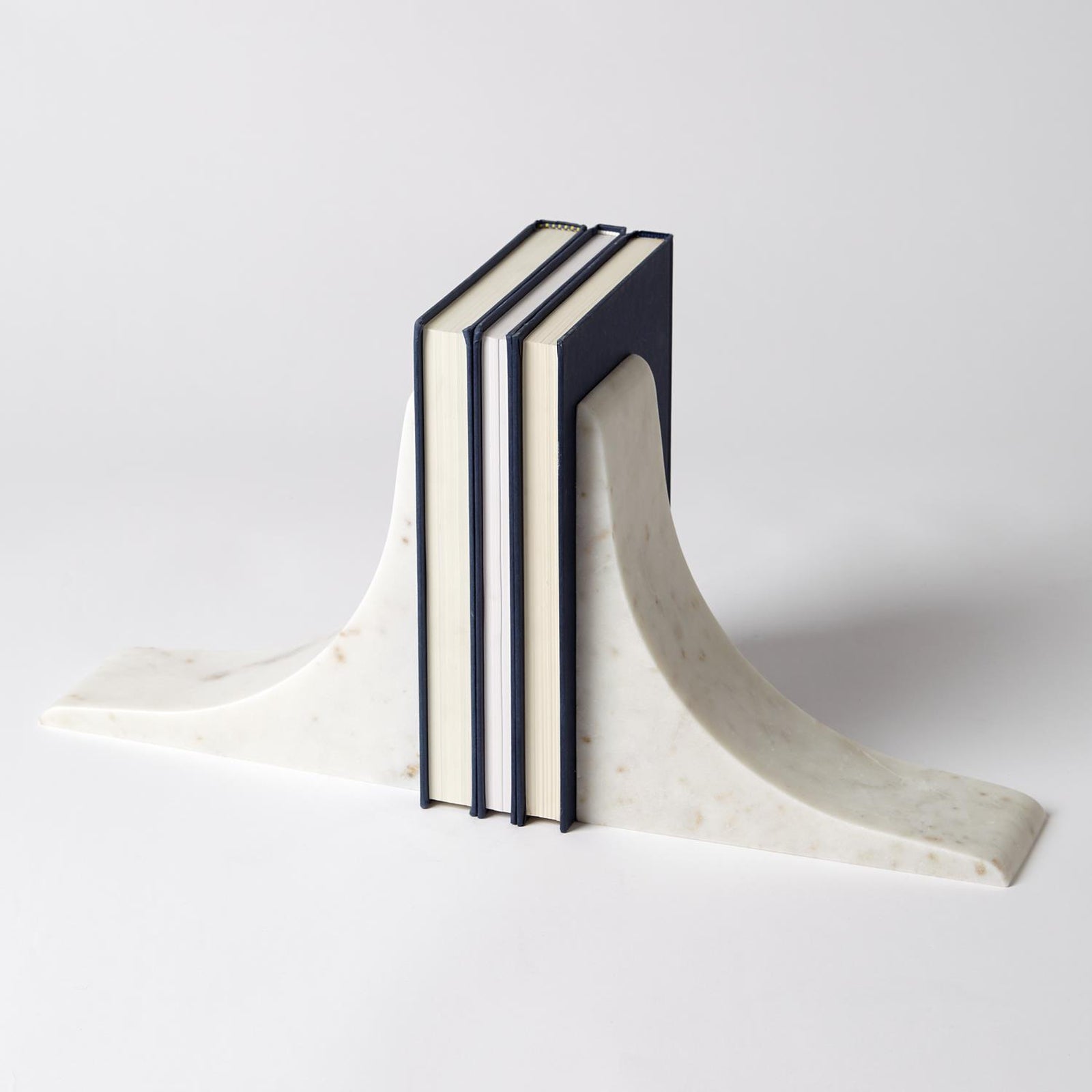 Global Views Sleek Bookends White